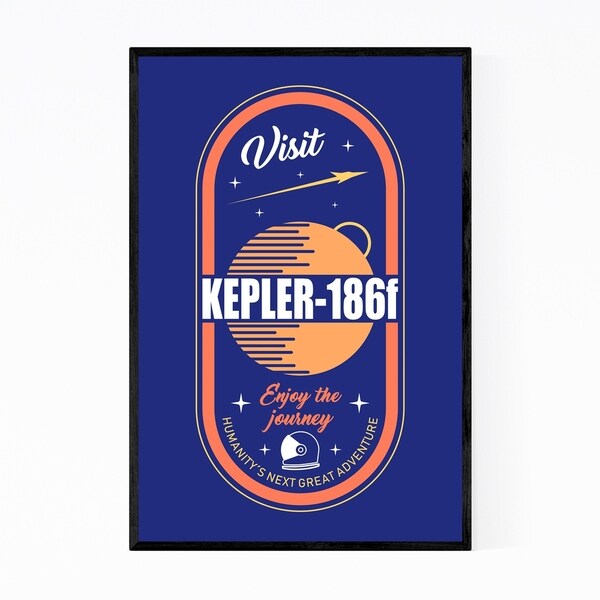 Noir Gallery Kepler Vintage Space Astronomy Framed Art Print
