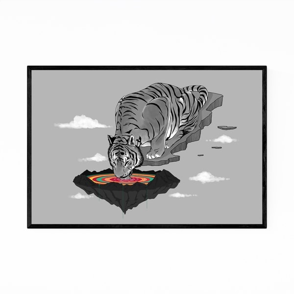 Noir Gallery Tiger Funny Animal Humor Framed Art Print