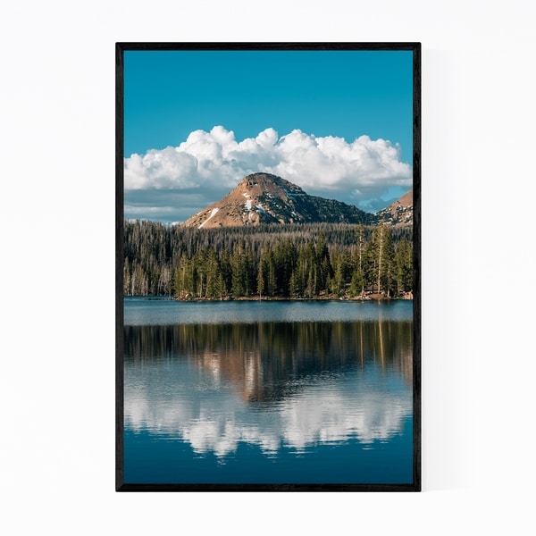 Noir Gallery Unita Mountains Utah Lake Nature Framed Art Print