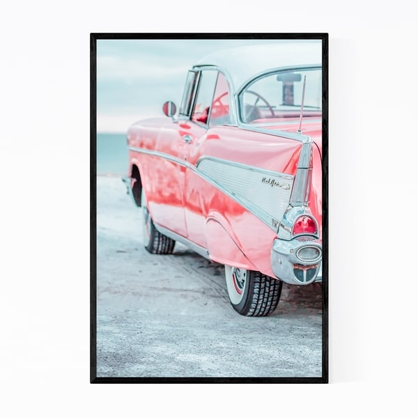 Noir Gallery 50's Chevy Bel Air Car Vintage Framed Art Print