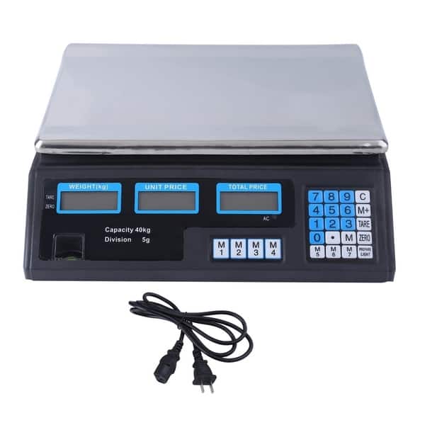 Digital Vegetable Scale Price Computing Scale Food Shop Weight 40kg/5g 