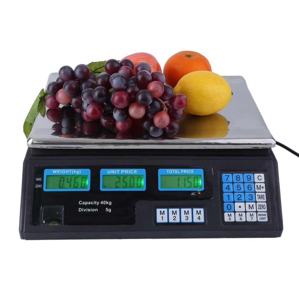 Digital Vegetable Scale Price Computing Scale Food Shop Weight 40kg/5g 