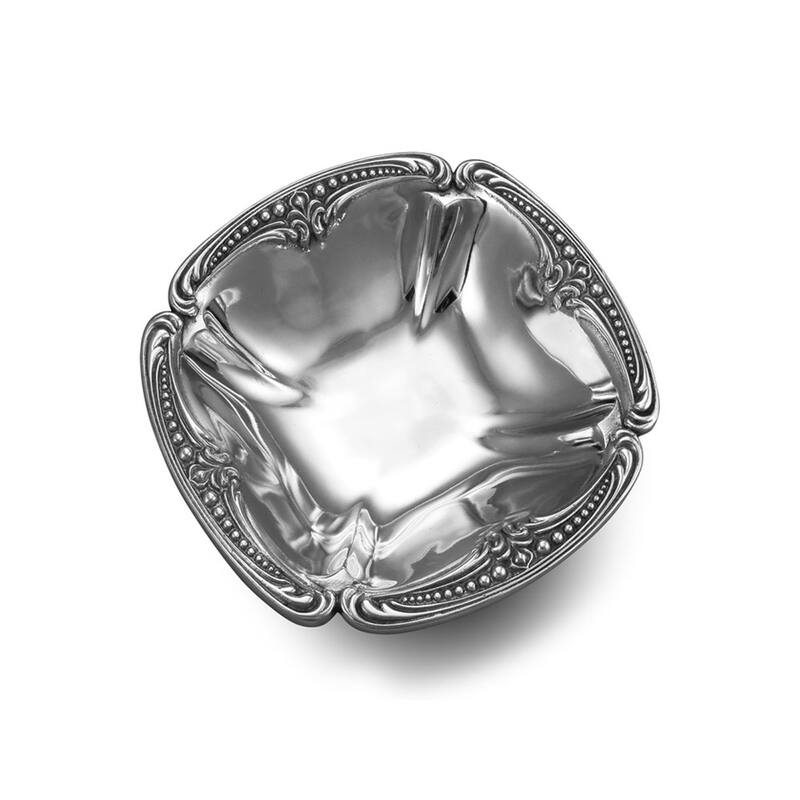 Wilton Armetale Belle Mont Small Square Serving Bowl, 9.25-Inch