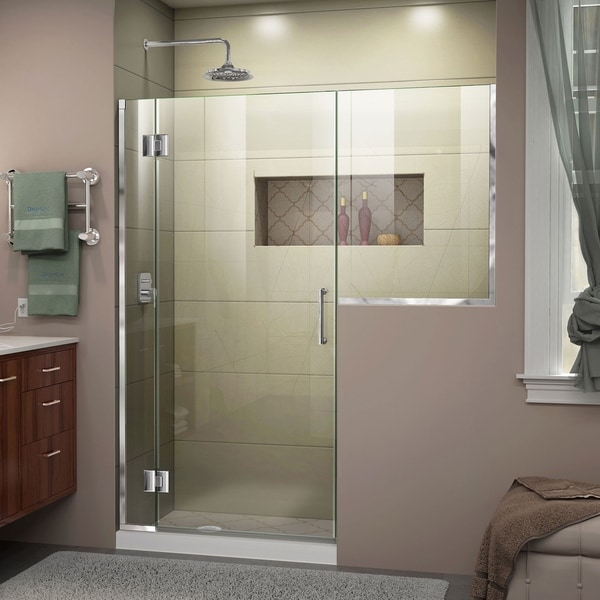 DreamLine Unidoor-X 69-69 1/2 in. W x 72 in. H Frameless Hinged Shower Door - 69" - 69.5" W
