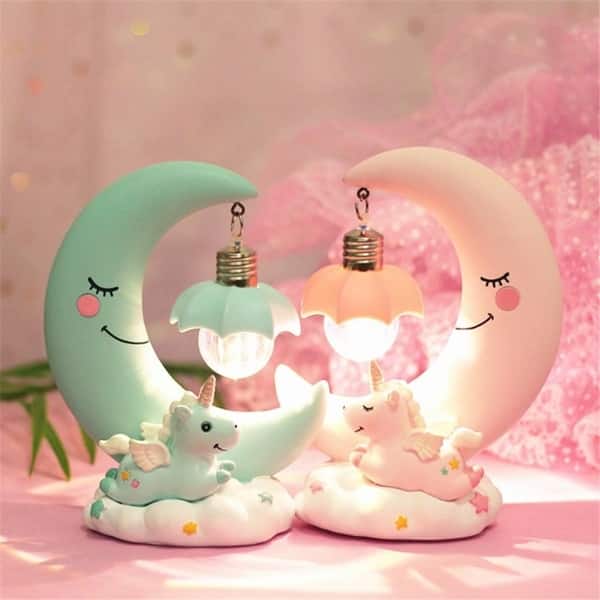 Led Night Light Resin Moon Unicorn Cartoon Baby Nursery Lamp Breathing For Children Kid Toy Christmas Gift Blue2 Led Night Light Resin Moon Unicorn Cartoon Baby Nursery Lamp Breathing For Children Kid Toy Christmas Gift Blue2