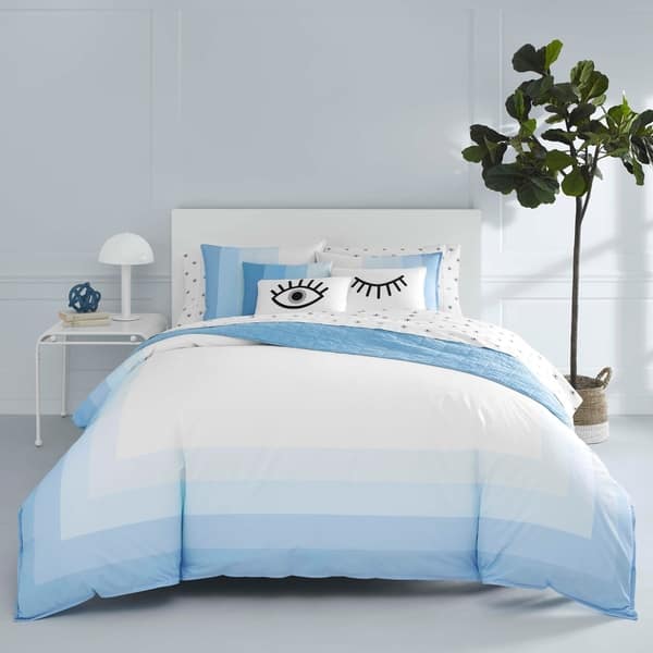 Shop Now House By Jonathan Adler Vally Blue Cotton Duvet Cover Set