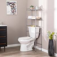 Harper Blvd Traditional Silver Metal Bath Space Saver with Shelves
