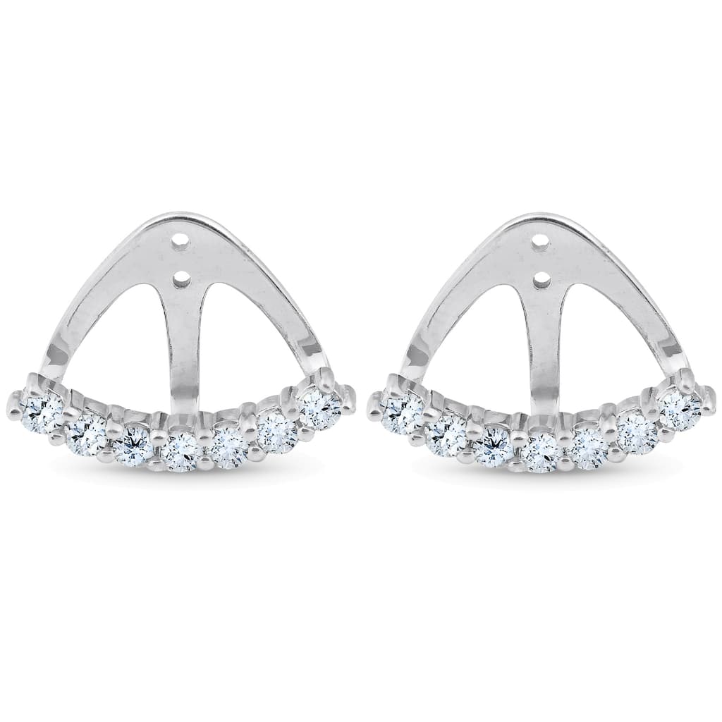 Bliss Diamond 14k White Gold 3/4 Ct TDW Diamond Stud Earring Jacket