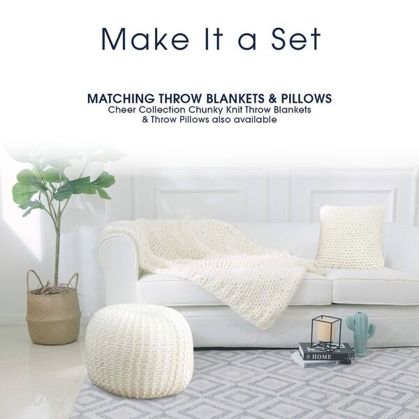 Shop Cheer Collection Chunky Cable Knit 18 X18 Decorative Couch