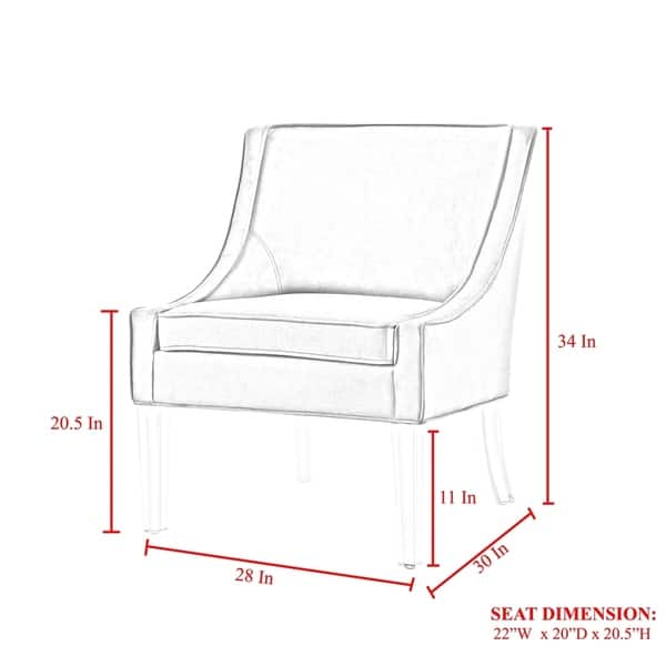 Huxley Velvet Armless Accent Chair Acrylic Leg Bed Bath & Beyond