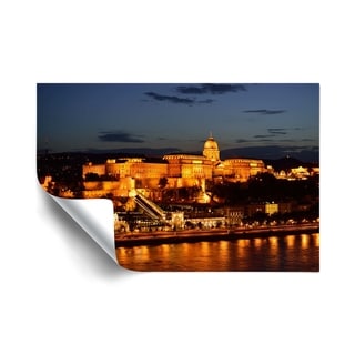 Kathy Yates Budapest Castle at Night Removable Wall Art Mural - Bed ...