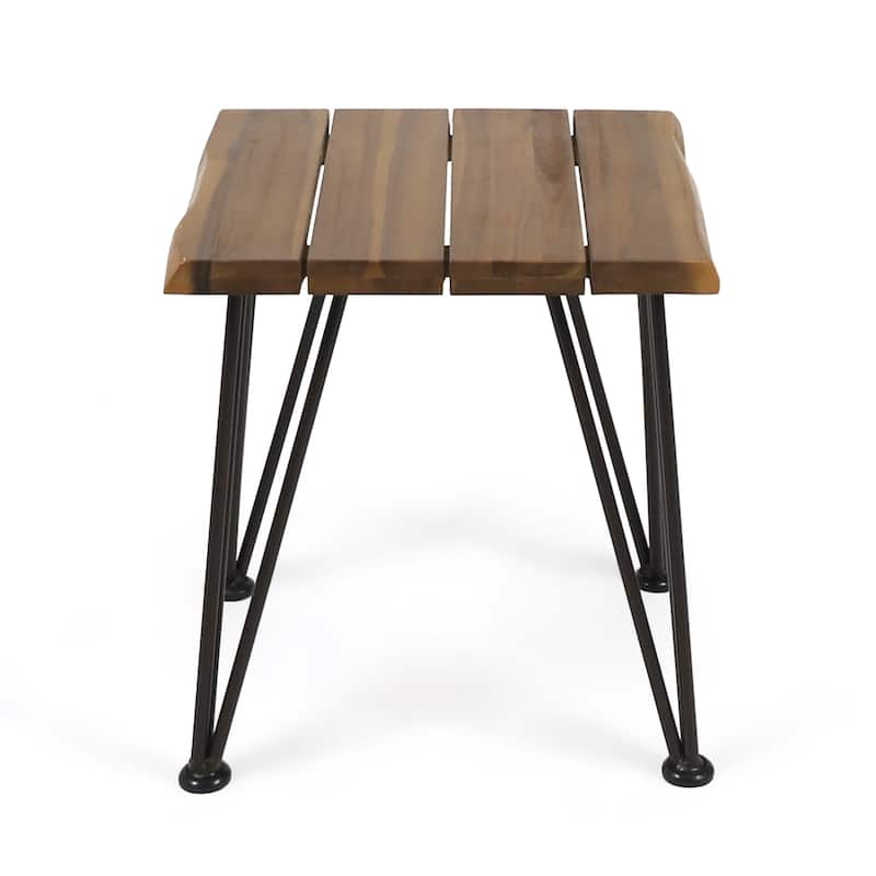Carrizo Industrial Rustic Acacia Wood Side Table by Christopher Knight Home
