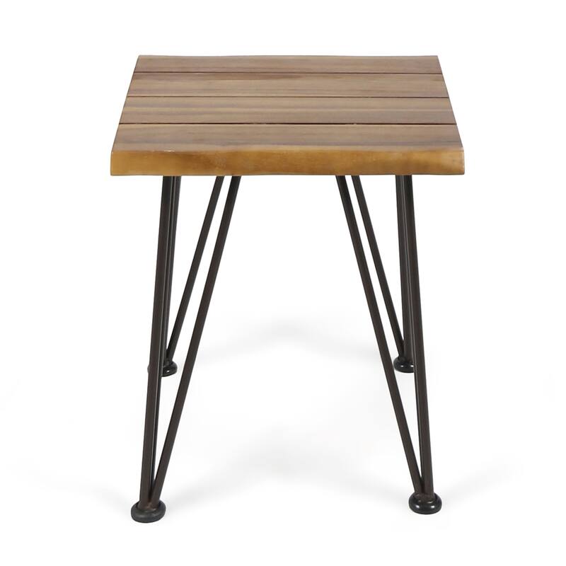 Carrizo Industrial Rustic Acacia Wood Side Table by Christopher Knight Home