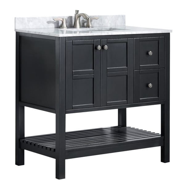 ANZZI Montaigne 36" Bathroom Vanity Set in Rich Black