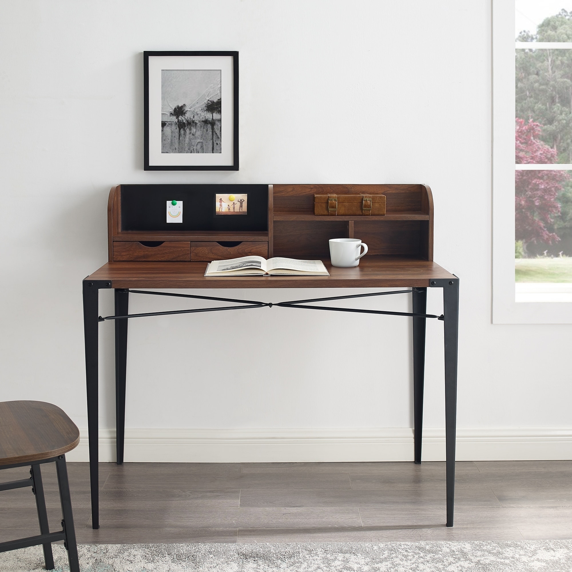 Shop Carbon Loft 42 Writing Desk With Small Hutch On Sale