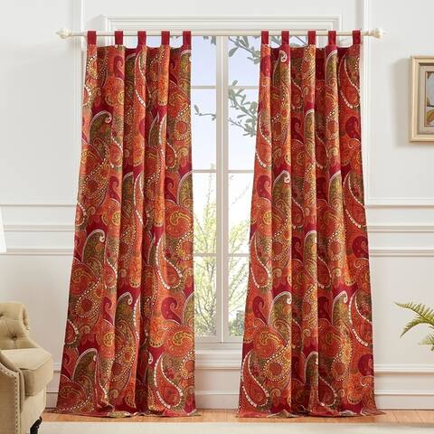 Buy Orange Paisley Curtains Drapes Online At Overstock Our