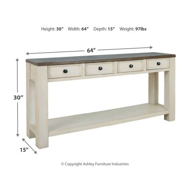 Shop Bolanburg Farmhouse Sofa Table Free Shipping Today