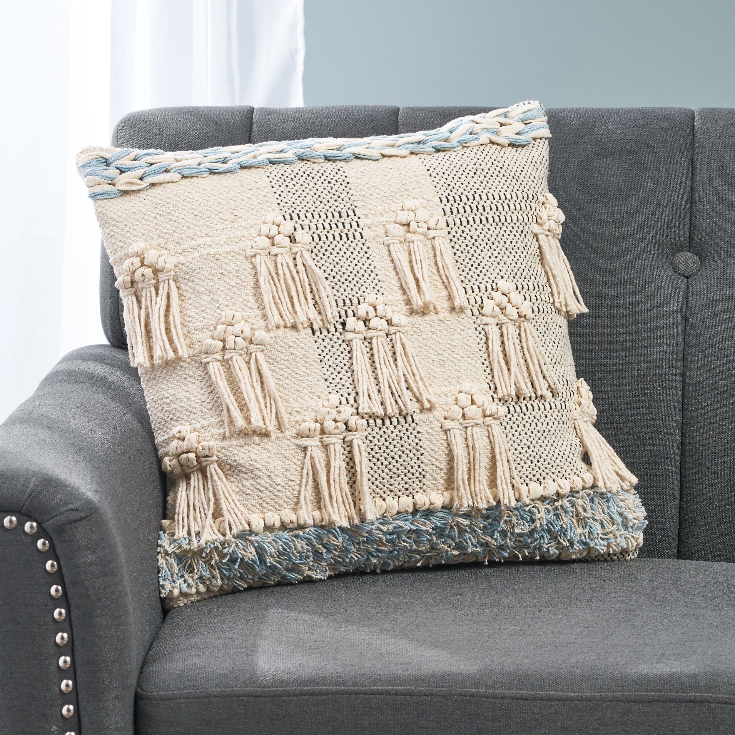 Frankfort Modern Faux Fur Throw Pillow Cover by Christopher Knight Home