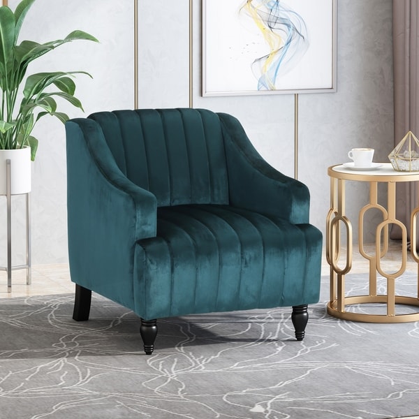 amaia modern velvet club chair by christopher knight home