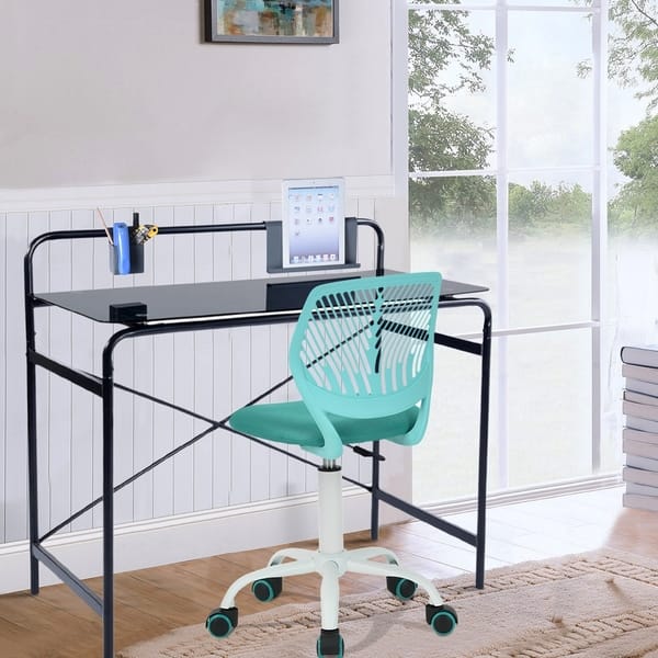 Shop Furniture R Office Writing Table Computer Desk Glass Top On