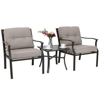 conversation pc padded phi patio villa outdoor cushioned chairs side table seating deep furniture