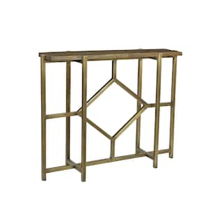 Bengal Manor Iron Diamond Console with Mango Wood Top