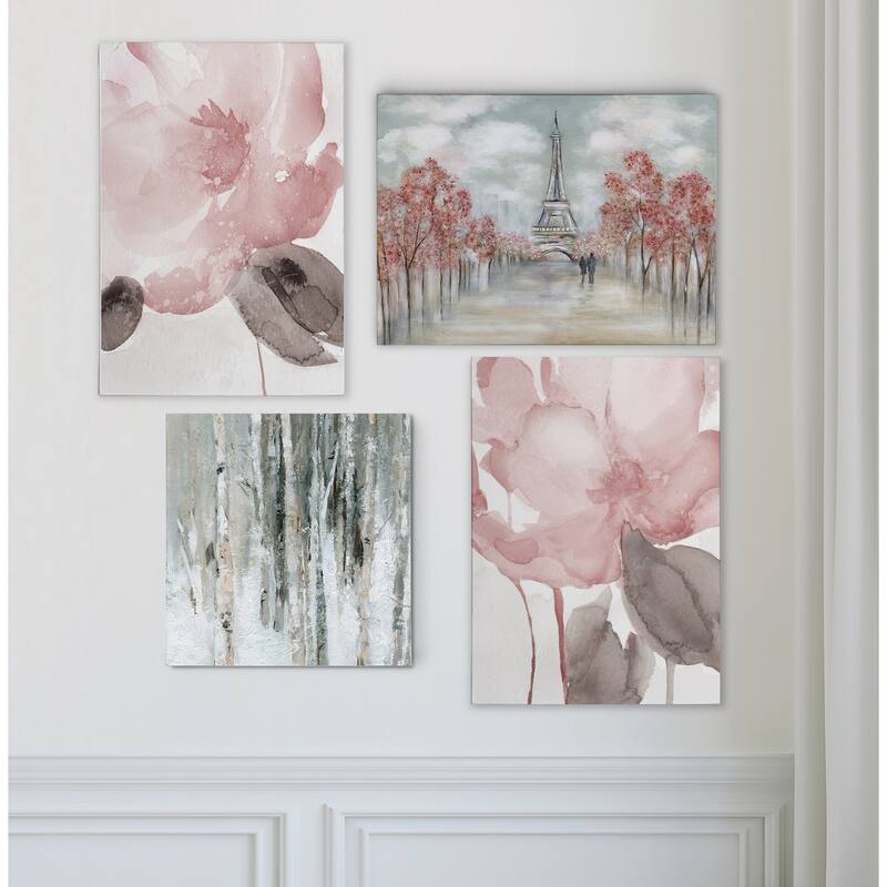 Contemporary Pink Gallery Wrapped Canvas Set Bed Bath & Beyond