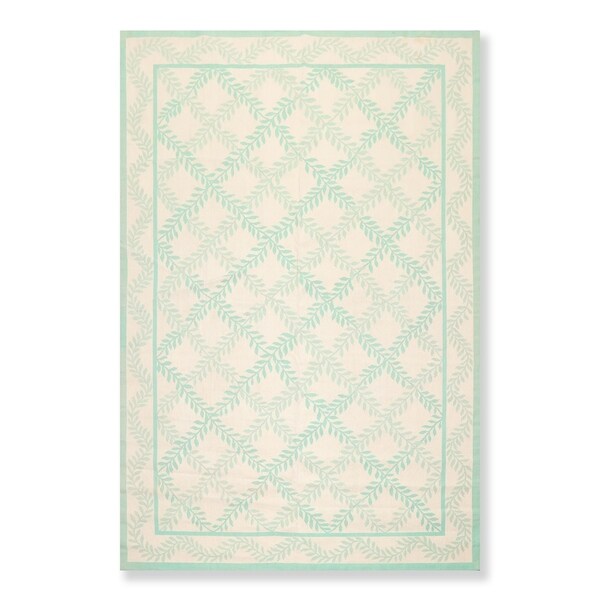 Hand Woven French Aubusson Wool Needlepoint Area Rug (6'x9') - 6'5" x 9'8"