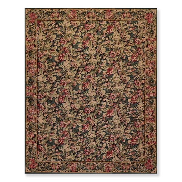 Hand Woven French Aubusson Needlepoint Area Rug (7'9"x9'9") - 8' x 10'