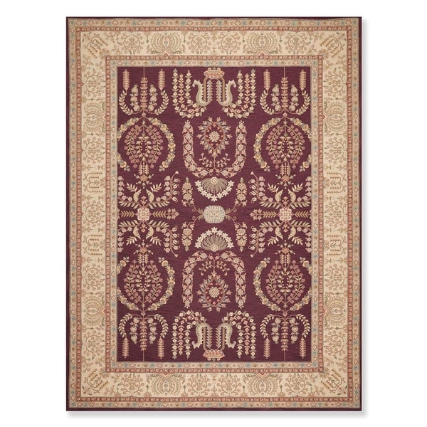 Hand Hooked French Aubusson Wool Oriental Area Rug (8'6"x11'6") - 8'6" x 11'6"