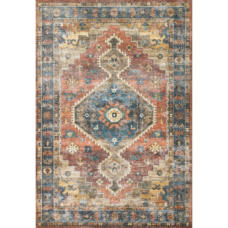 Alexander Home Leanne Transitional Aztec Vintage Printed Area Rug