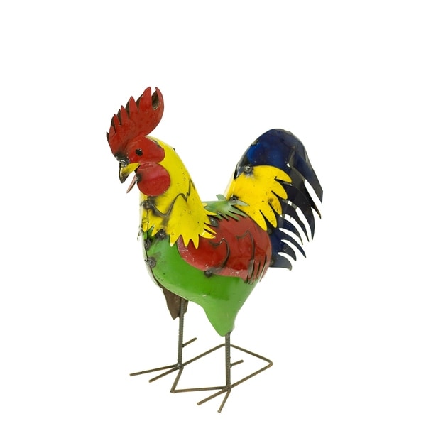 Orange Rooster Garden Decor