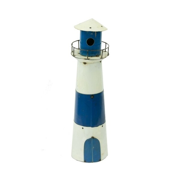 Navy Blue Light House 8.5"X8.5"X23"