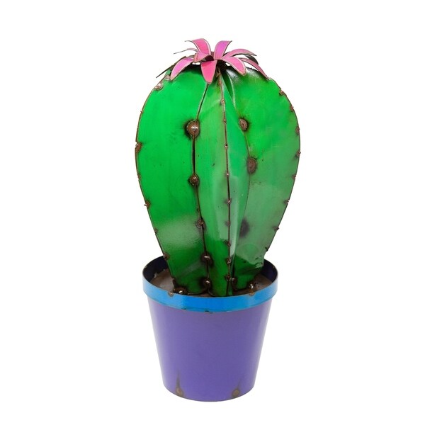 Cactus In Pot W/ Flower - Tall