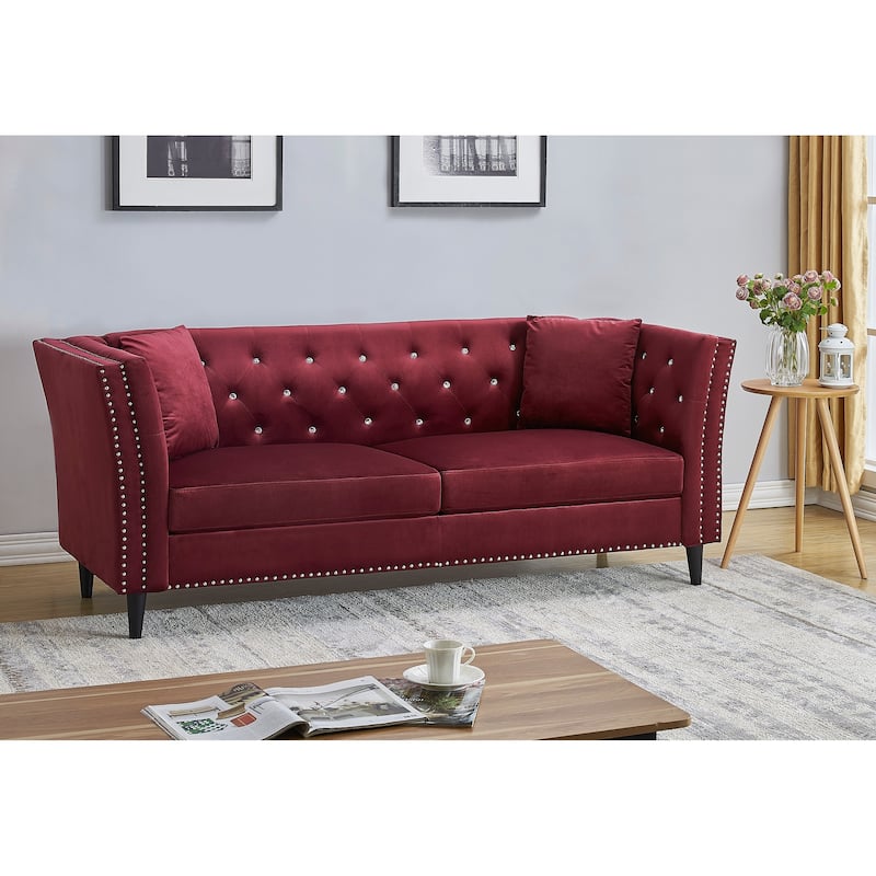 Gracewood Hollow Sukikim Velvet Sofa