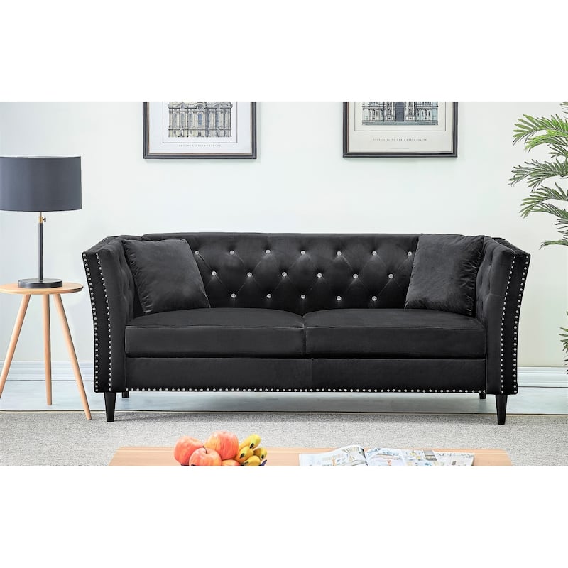 Gracewood Hollow Sukikim Velvet Sofa
