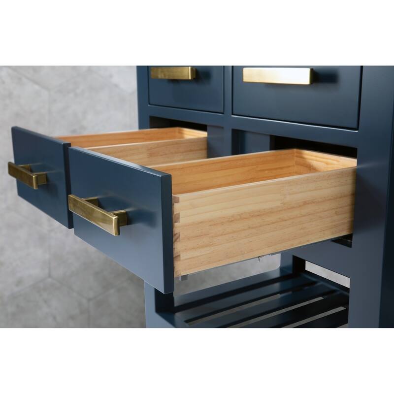 30 Inch Monarch Blue Single Sink Bathroom Vanity From The Madalyn Collection