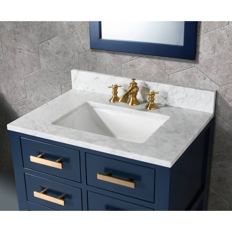 30 Inch Monarch Blue Single Sink Bathroom Vanity From The Madalyn Collection