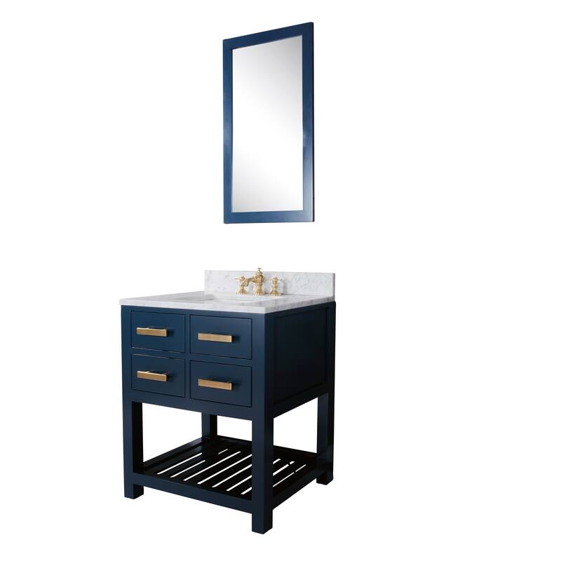 30 Inch Monarch Blue Single Sink Bathroom Vanity From The Madalyn Collection