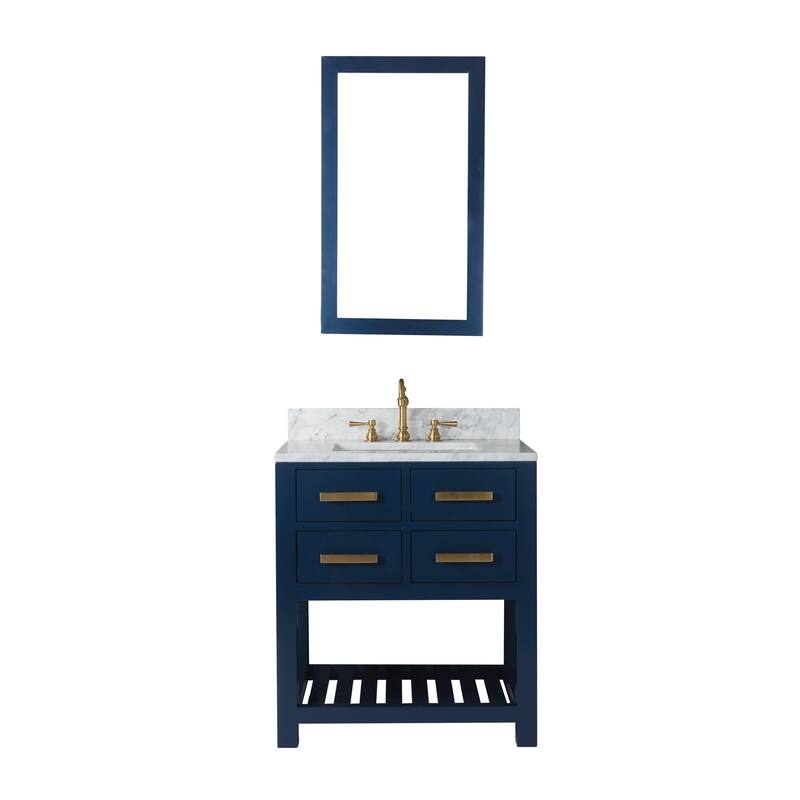 30 Inch Monarch Blue Single Sink Bathroom Vanity From The Madalyn Collection