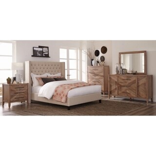 Overstockyarmouth Beige 2 Piece Upholstered Bedroom Set With Nightstand California King Dailymail