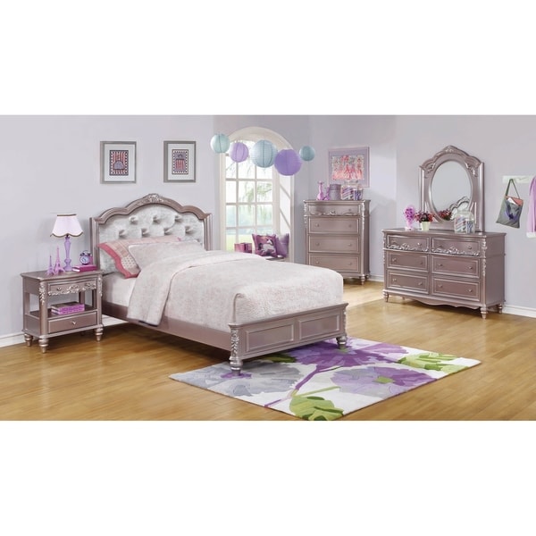 Seraphina Metallic Lilac 2-piece Bedroom Set with Chest