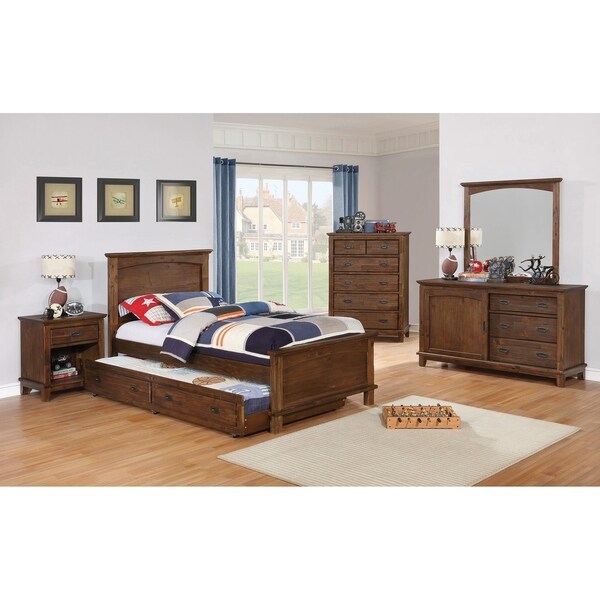 Howes Country Brown 2-piece Platform Bedroom Set with Chest
