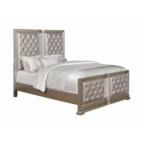 Shop Veronica Metallic Platinum 2-piece Panel Bedroom Set with ...