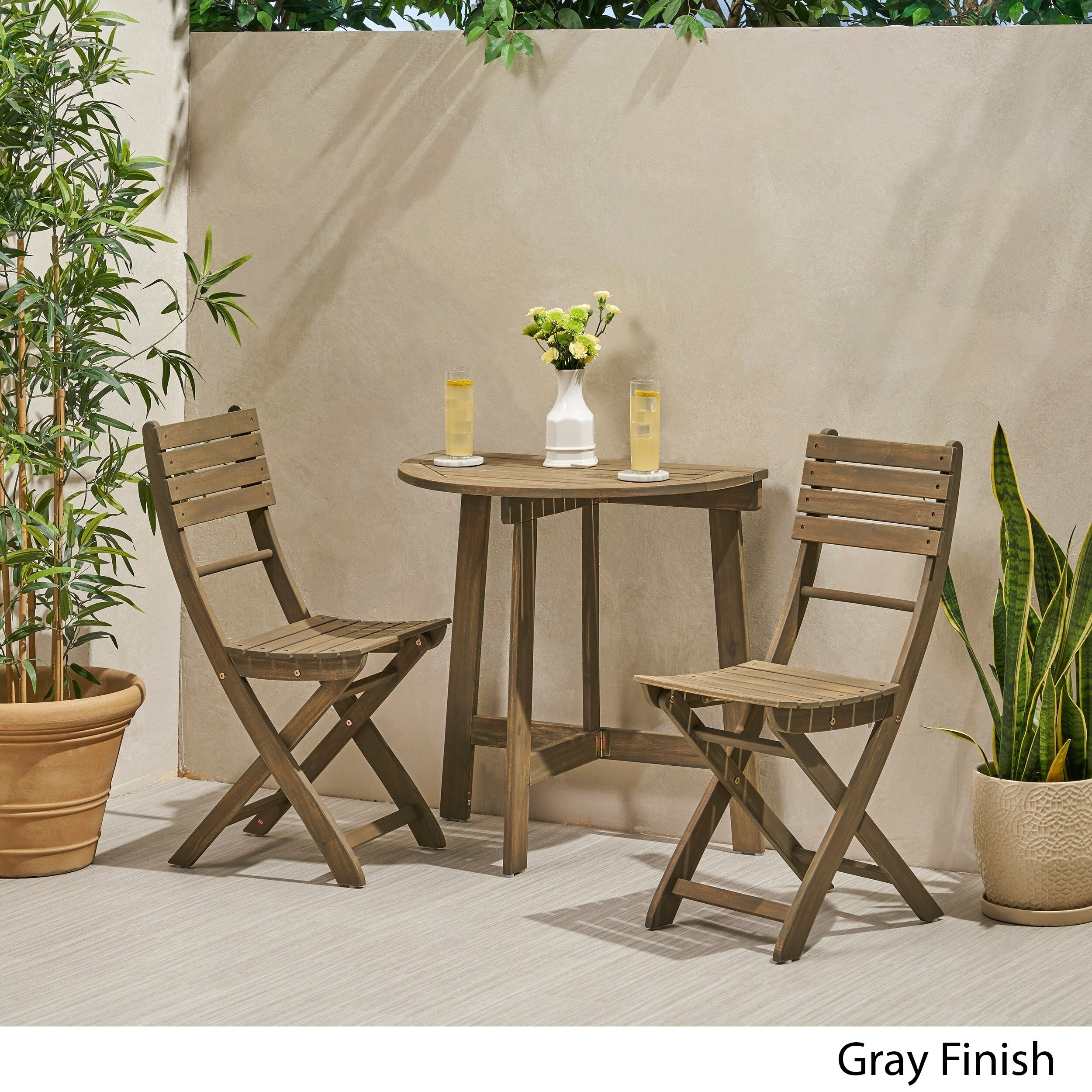 half round bistro set