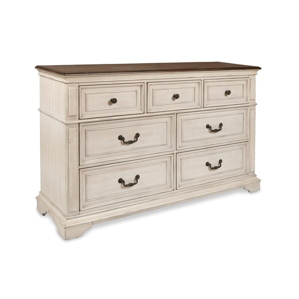 Anastasia Antique White 7-drawer Dresser