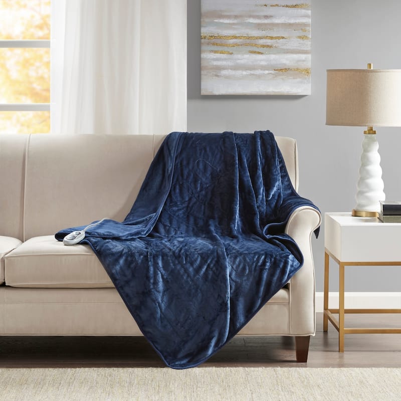 Beautyrest Plush Heated Throw with Foot Pocket