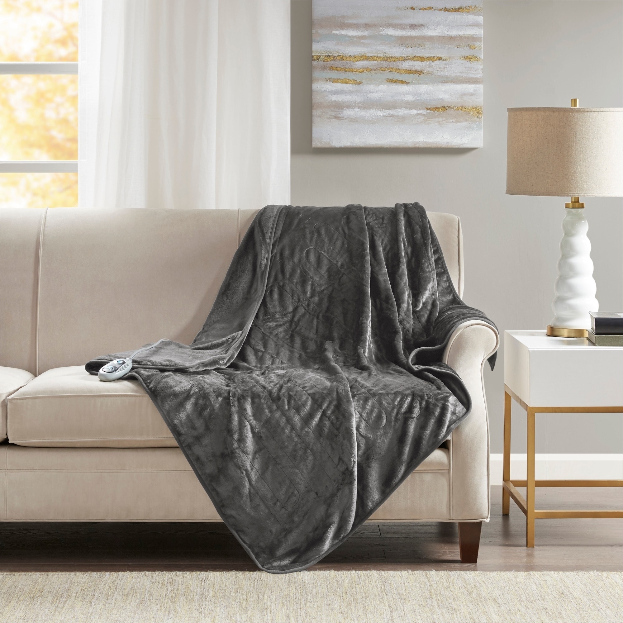 beautyrest heated throw with foot pocket
