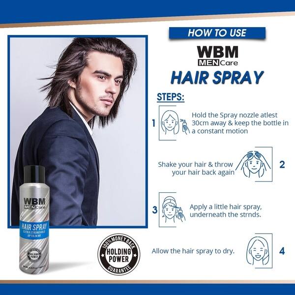 Shop Wbm Men Care Perfect Hold Spray For All Hair Types 6 3 Fl