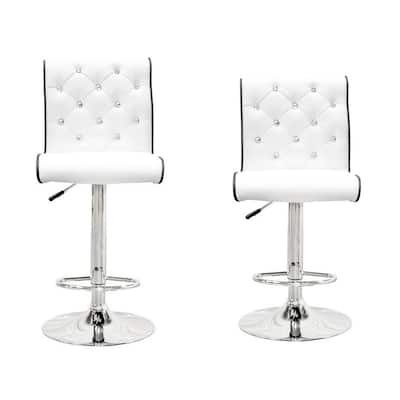 Best Master Furniture Stud Tufted Swivel Bar Stools (Set of 2)